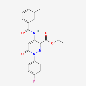 Ethyl 1-(4-fluorophenyl)-4-(3-methylbenzamido)-6-oxo-1,6-dihydropyridazine-3-carboxylate