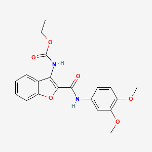 Ethyl (2-((3,4-dimethoxyphenyl)carbamoyl)benzofuran-3-yl)carbamate