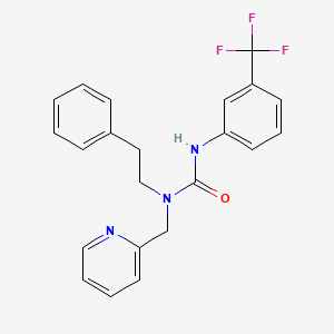 1-Phenethyl-1-(pyridin-2-ylmethyl)-3-(3-(trifluoromethyl)phenyl)urea