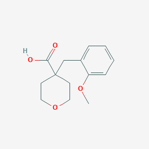 molecular formula C14H18O4 B2836380 4-[(2-Methoxyphenyl)methyl]oxane-4-carboxylic acid CAS No. 1393330-57-8
