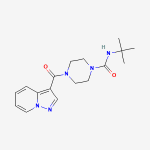 N-(tert-butyl)-4-(pyrazolo[1,5-a]pyridine-3-carbonyl)piperazine-1-carboxamide
