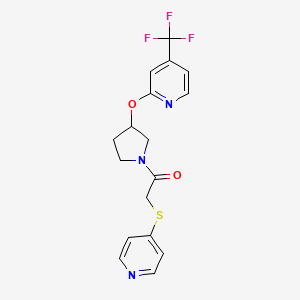 2-(Pyridin-4-ylthio)-1-(3-((4-(trifluoromethyl)pyridin-2-yl)oxy)pyrrolidin-1-yl)ethanone