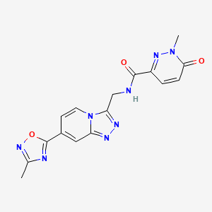 1-methyl-N-((7-(3-methyl-1,2,4-oxadiazol-5-yl)-[1,2,4]triazolo[4,3-a]pyridin-3-yl)methyl)-6-oxo-1,6-dihydropyridazine-3-carboxamide