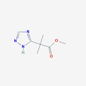 molecular formula C7H11N3O2 B2836409 methyl 2-methyl-2-(1H-1,2,4-triazol-5-yl)propanoate CAS No. 2112390-94-8