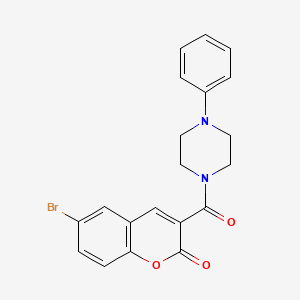 6-bromo-3-(4-phenylpiperazine-1-carbonyl)-2H-chromen-2-one