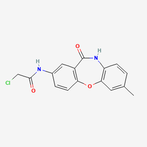 2-chloro-N-(2-methyl-6-oxo-5H-benzo[b][1,4]benzoxazepin-8-yl)acetamide