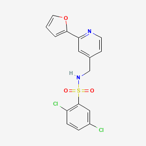 2,5-dichloro-N-((2-(furan-2-yl)pyridin-4-yl)methyl)benzenesulfonamide