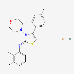 molecular formula C22H26BrN3OS B2836438 (Z)-2,3-dimethyl-N-(3-morpholino-4-(p-tolyl)thiazol-2(3H)-ylidene)aniline hydrobromide CAS No. 1180033-65-1