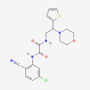 N1-(5-chloro-2-cyanophenyl)-N2-(2-morpholino-2-(thiophen-2-yl)ethyl)oxalamide