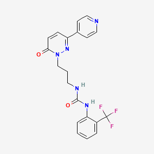 1-(3-(6-oxo-3-(pyridin-4-yl)pyridazin-1(6H)-yl)propyl)-3-(2-(trifluoromethyl)phenyl)urea