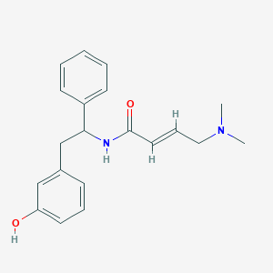 (E)-4-(Dimethylamino)-N-[2-(3-hydroxyphenyl)-1-phenylethyl]but-2-enamide