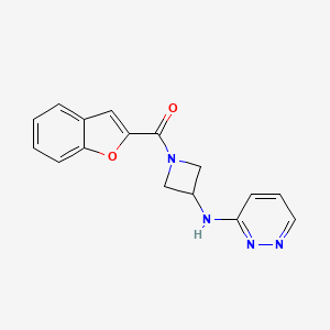 N-[1-(1-benzofuran-2-carbonyl)azetidin-3-yl]pyridazin-3-amine