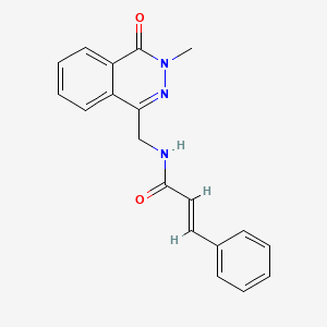 N-((3-methyl-4-oxo-3,4-dihydrophthalazin-1-yl)methyl)cinnamamide