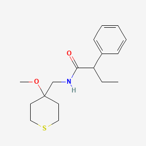 molecular formula C17H25NO2S B2836468 N-((4-methoxytetrahydro-2H-thiopyran-4-yl)methyl)-2-phenylbutanamide CAS No. 2034486-03-6