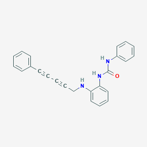 molecular formula C24H19N3O B283647 N-phenyl-N'-{2-[(5-phenyl-2,4-pentadiynyl)amino]phenyl}urea 