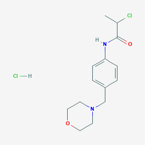 2-chloro-N-[4-(morpholin-4-ylmethyl)phenyl]propanamide hydrochloride