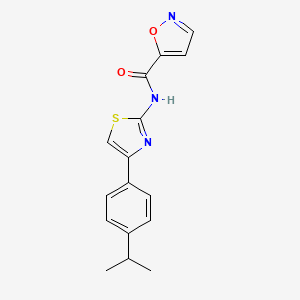 N-(4-(4-isopropylphenyl)thiazol-2-yl)isoxazole-5-carboxamide