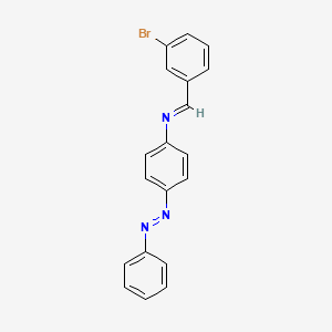 molecular formula C19H14BrN3 B2836488 1-(3-溴苯基)-N-(4-苯基重氮基苯基)甲亚胺 CAS No. 325779-49-5