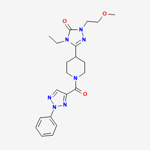 4-ethyl-1-(2-methoxyethyl)-3-(1-(2-phenyl-2H-1,2,3-triazole-4-carbonyl)piperidin-4-yl)-1H-1,2,4-triazol-5(4H)-one