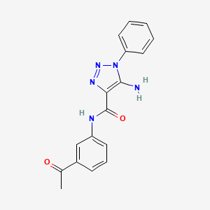 N-(3-acetylphenyl)-5-amino-1-phenyl-1H-1,2,3-triazole-4-carboxamide