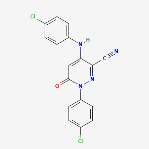 4-(4-Chloroanilino)-1-(4-chlorophenyl)-6-oxo-1,6-dihydro-3-pyridazinecarbonitrile