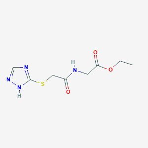 ethyl 2-(2-(4H-1,2,4-triazol-3-ylthio)acetylamino)acetate