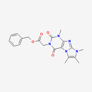 Benzyl 2-(4,6,7,8-tetramethyl-1,3-dioxopurino[7,8-a]imidazol-2-yl)acetate