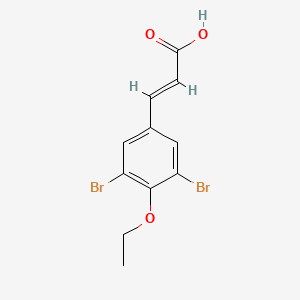 molecular formula C11H10Br2O3 B2836515 (2E)-3-(3,5-dibromo-4-ethoxyphenyl)prop-2-enoic acid CAS No. 937599-55-8