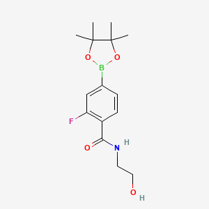 2-Fluoro-N-(2-hydroxyethyl)-4-(tetramethyl-1,3,2-dioxaborolan-2-yl)benzamide