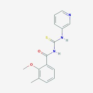 molecular formula C15H15N3O2S B283652 2-methoxy-3-methyl-N-(pyridin-3-ylcarbamothioyl)benzamide 