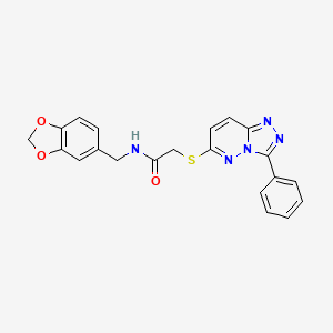 N-(benzo[d][1,3]dioxol-5-ylmethyl)-2-((3-phenyl-[1,2,4]triazolo[4,3-b]pyridazin-6-yl)thio)acetamide