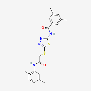 N-(5-((2-((2,5-dimethylphenyl)amino)-2-oxoethyl)thio)-1,3,4-thiadiazol-2-yl)-3,5-dimethylbenzamide