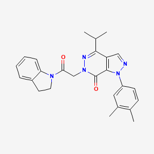 1-(3,4-dimethylphenyl)-6-(2-(indolin-1-yl)-2-oxoethyl)-4-isopropyl-1H-pyrazolo[3,4-d]pyridazin-7(6H)-one