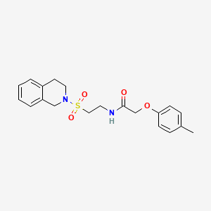 molecular formula C20H24N2O4S B2836527 N-(2-((3,4-dihydroisoquinolin-2(1H)-yl)sulfonyl)ethyl)-2-(p-tolyloxy)acetamide CAS No. 923220-56-8