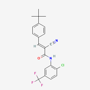 (E)-3-(4-tert-butylphenyl)-N-[2-chloro-5-(trifluoromethyl)phenyl]-2-cyanoprop-2-enamide