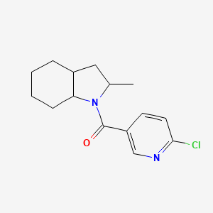 molecular formula C15H19ClN2O B2836535 1-(6-chloropyridine-3-carbonyl)-2-methyl-octahydro-1H-indole CAS No. 1390238-83-1