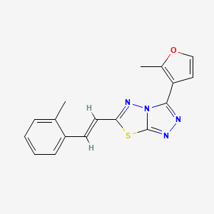 (E)-3-(2-methylfuran-3-yl)-6-(2-methylstyryl)-[1,2,4]triazolo[3,4-b][1,3,4]thiadiazole