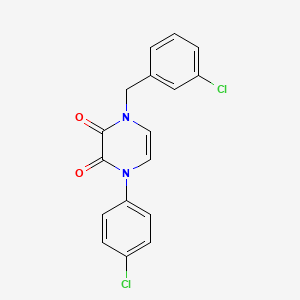 1-(3-chlorobenzyl)-4-(4-chlorophenyl)pyrazine-2,3(1H,4H)-dione