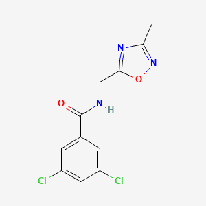 molecular formula C11H9Cl2N3O2 B2836549 3,5-二氯-N-((3-甲基-1,2,4-噁二唑-5-基)甲基)苯甲酰胺 CAS No. 1235047-02-5