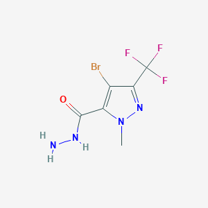 4-bromo-1-methyl-3-(trifluoromethyl)-1H-pyrazole-5-carbohydrazide