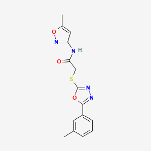 N-(5-methylisoxazol-3-yl)-2-((5-(m-tolyl)-1,3,4-oxadiazol-2-yl)thio)acetamide