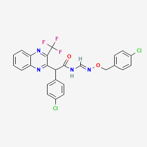 N-((((4-Chlorobenzyl)oxy)imino)methyl)-2-(4-chlorophenyl)-2-(3-(trifluoromethyl)-2-quinoxalinyl)acetamide