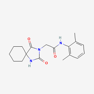 N-(2,6-dimethylphenyl)-2-(2,4-dioxo-1,3-diazaspiro[4.5]dec-3-yl)acetamide