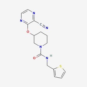 3-((3-cyanopyrazin-2-yl)oxy)-N-(thiophen-2-ylmethyl)piperidine-1-carboxamide