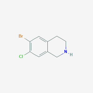 molecular formula C9H9BrClN B2836575 6-溴-7-氯-1,2,3,4-四氢异喹啉 CAS No. 1211521-05-9