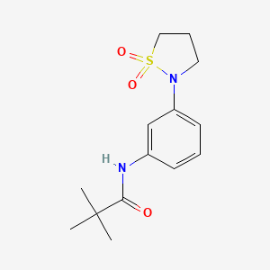 N-(3-(1,1-dioxidoisothiazolidin-2-yl)phenyl)pivalamide