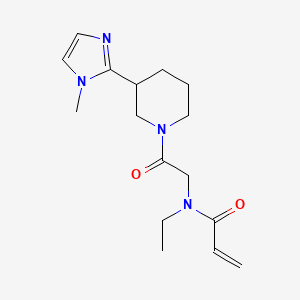 N-Ethyl-N-[2-[3-(1-methylimidazol-2-yl)piperidin-1-yl]-2-oxoethyl]prop-2-enamide