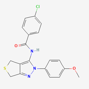 4-chloro-N-(2-(4-methoxyphenyl)-4,6-dihydro-2H-thieno[3,4-c]pyrazol-3-yl)benzamide