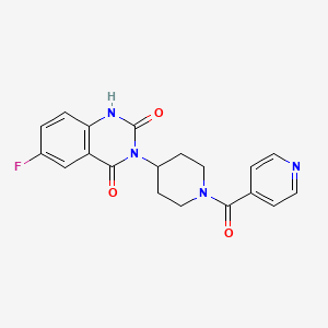 6-fluoro-3-(1-isonicotinoylpiperidin-4-yl)quinazoline-2,4(1H,3H)-dione