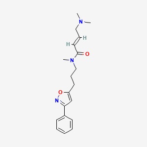 (E)-4-(Dimethylamino)-N-methyl-N-[3-(3-phenyl-1,2-oxazol-5-yl)propyl]but-2-enamide